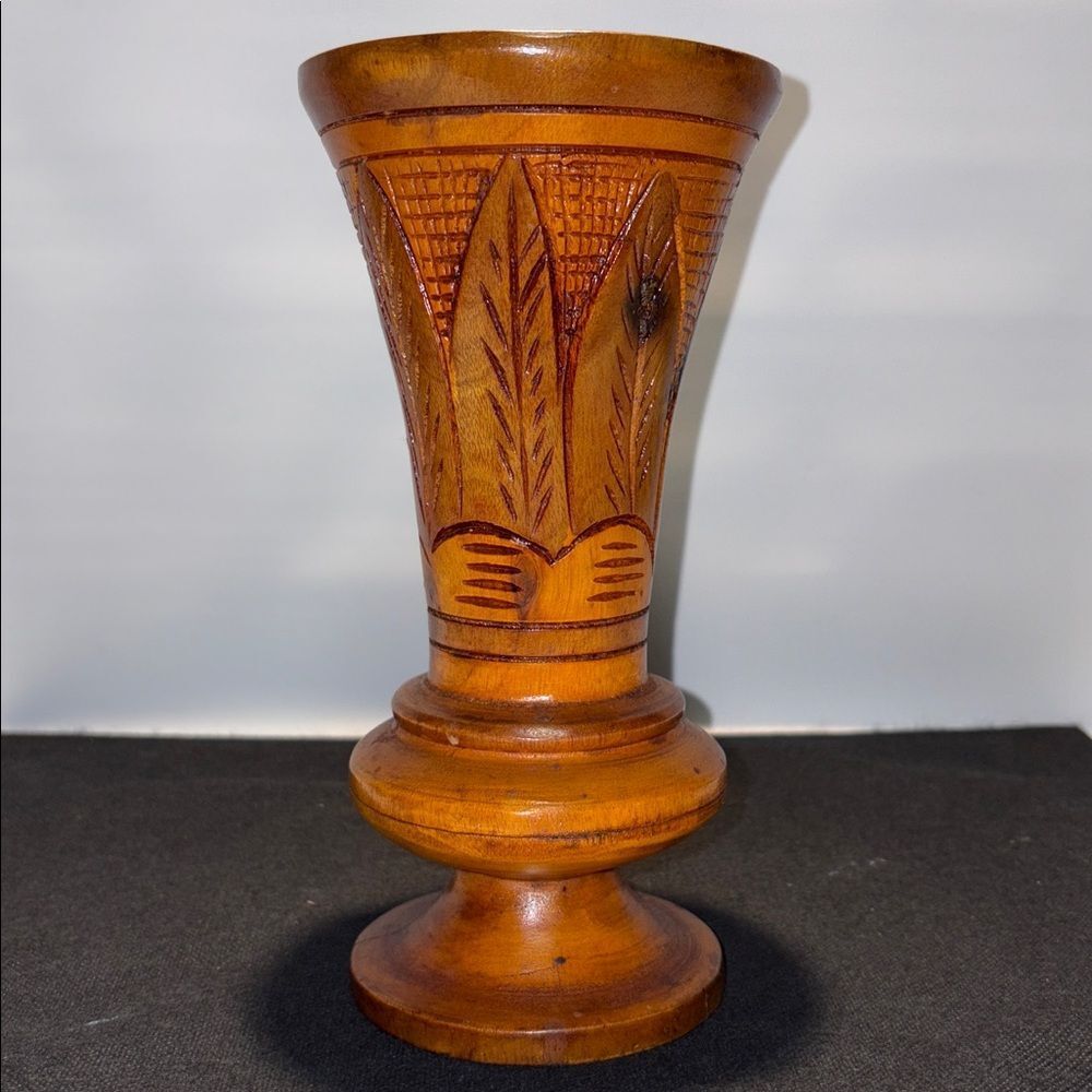 Handcrafted Wooden Vase